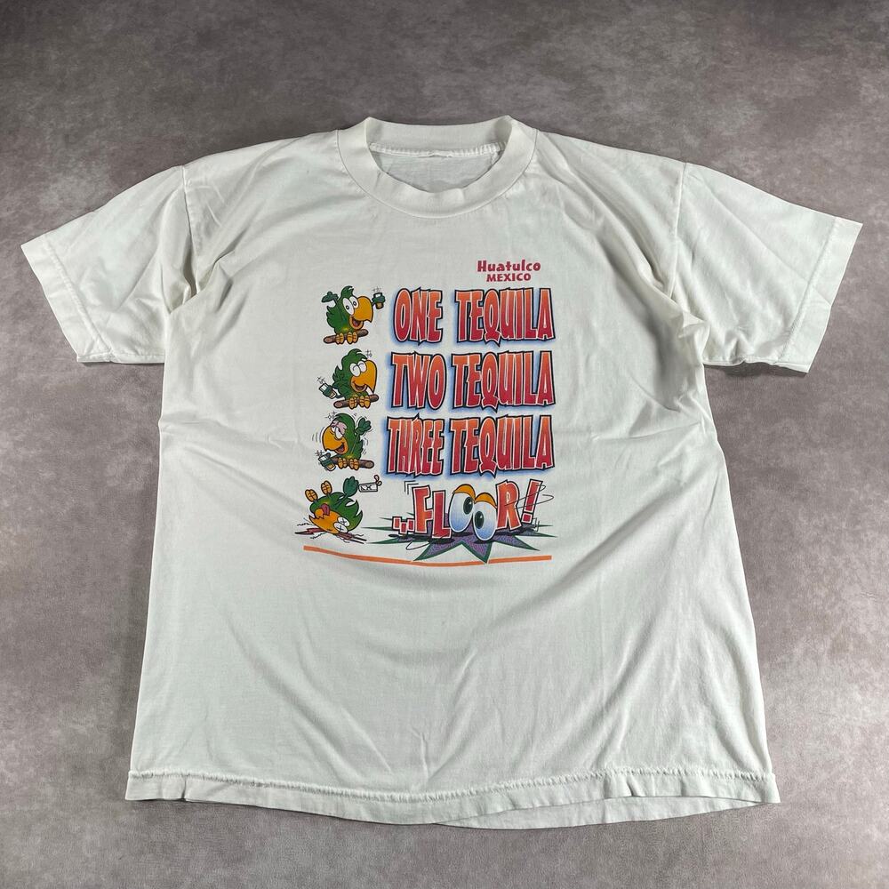 90’s Mexico Tequila Novelty Raunchy Humor T-shirt Large 21x27